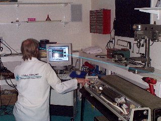 laser technician at work